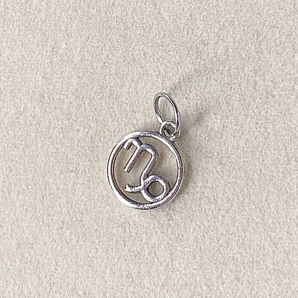 Silver Capricorn Zodiac Charm